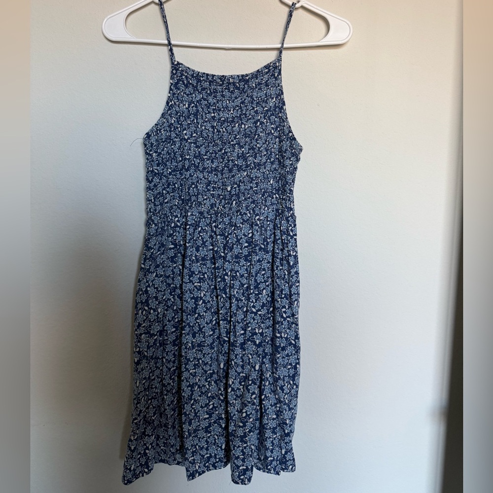Copper Key Navy Floral Kids Dress